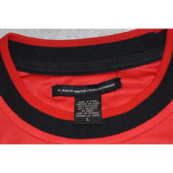 Le Jean De Marithe Francois Girbaud Shirt Mens Large Red Paint Splatter Vintage - Picture 4 of 9